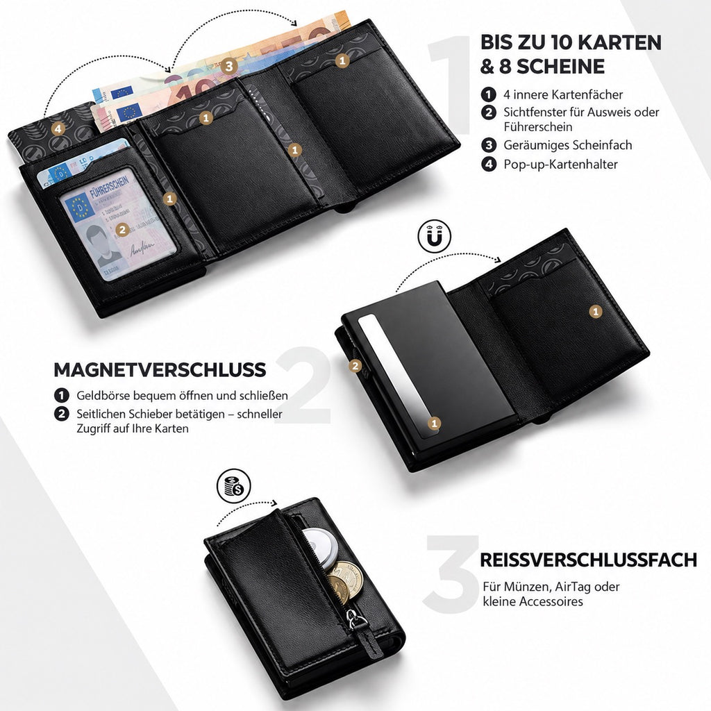 FACHZINIERT. Wallet "Pro" inkl. Wunschgravur